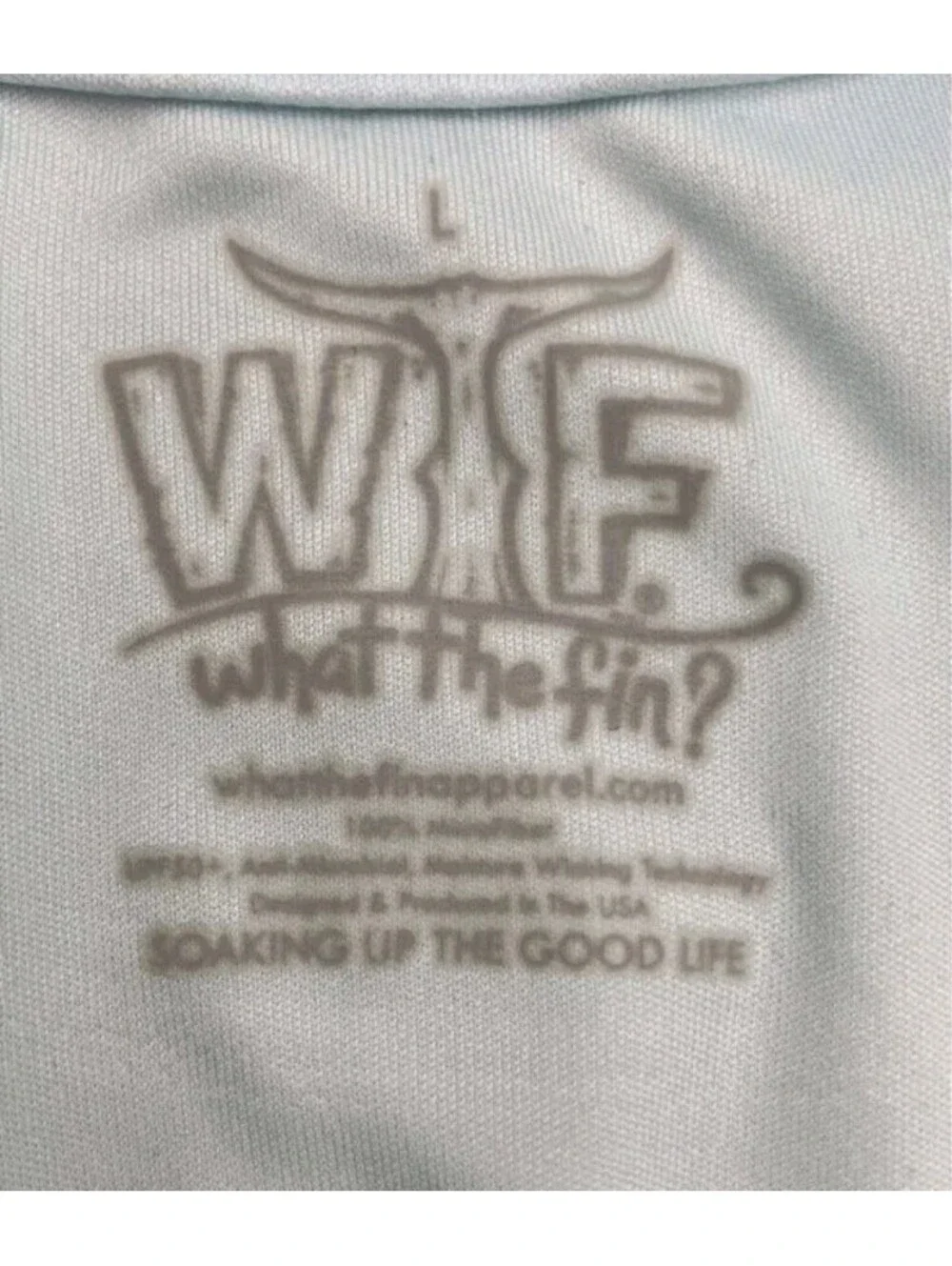 What The Fin? Men's Large Blue Jolley Roger Long Sleeve Shirt